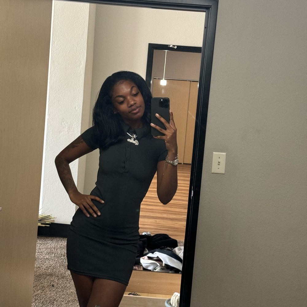 Classic Black Short Sleeve Dress